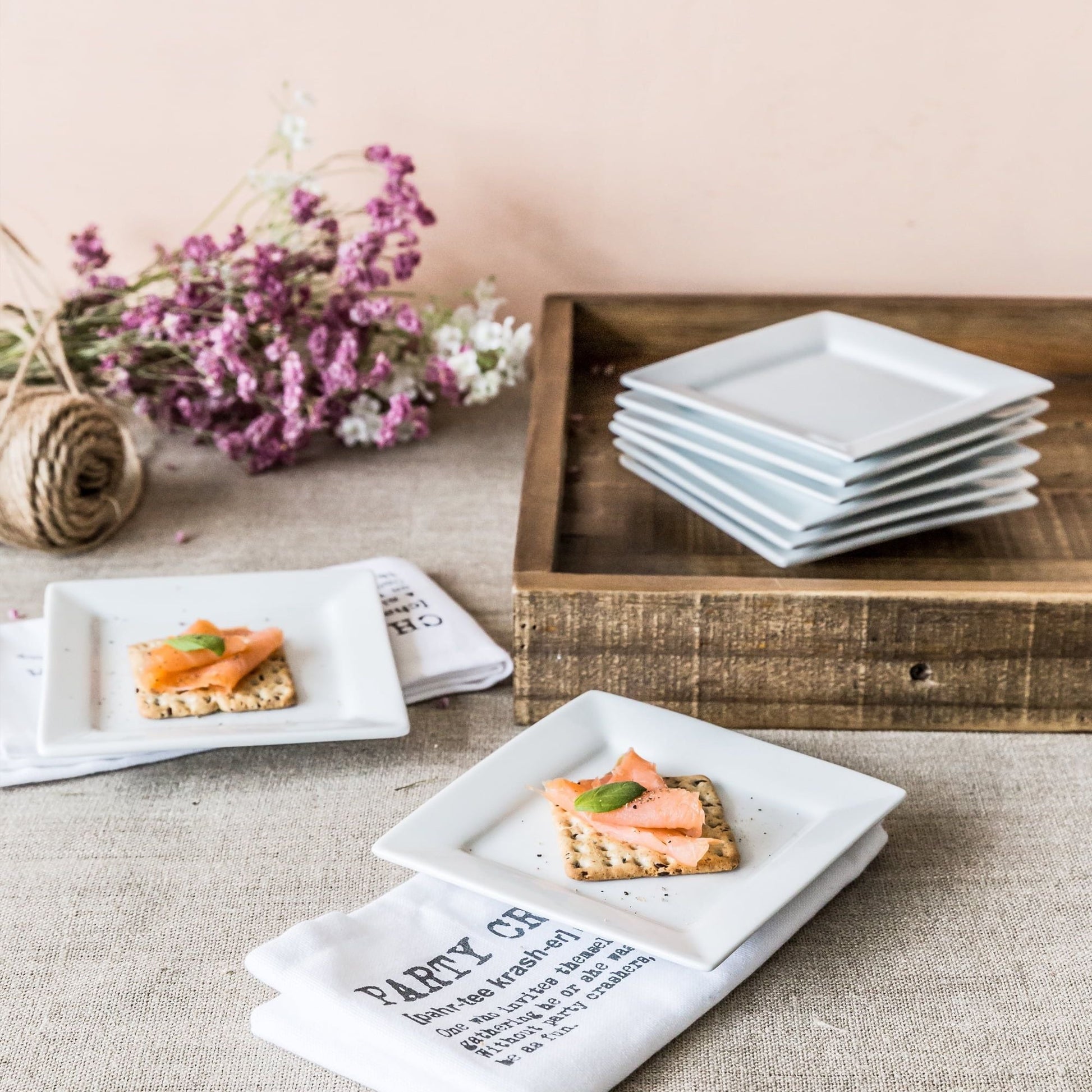 Better Homes & Gardens 5" Square Appetizer Plate, White Porcelain, Set of 8 EasyOptionXY LLC