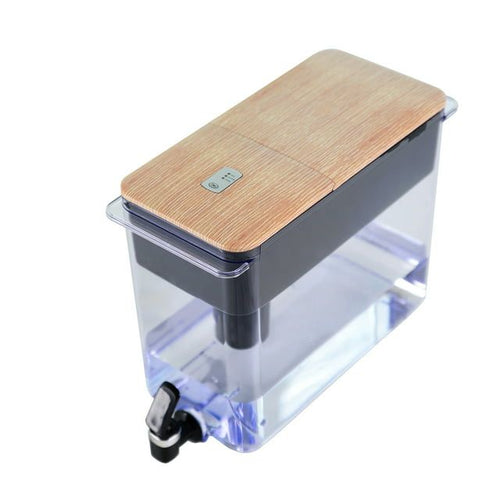 Bhg Wooden Lid Water Filter Pitcher 30 Cup Series, BPA-Free White EasyOptionXY LLC