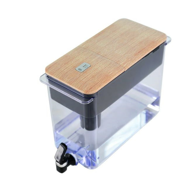 Bhg Wooden Lid Water Filter Pitcher 30 Cup Series, BPA-Free White EasyOptionXY LLC