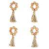 Better Homes & Garden Bead and Tassel Napkin Rings, Natural, 2.5"W x 6"L, 4 Pieces EasyOptionXY LLC