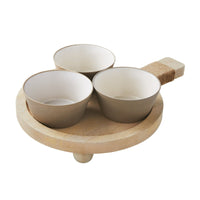 Better Homes & Gardens Whitewash Mango Wood Condiment Board Set by Dave & Jenny Marrs EasyOptionXY LLC