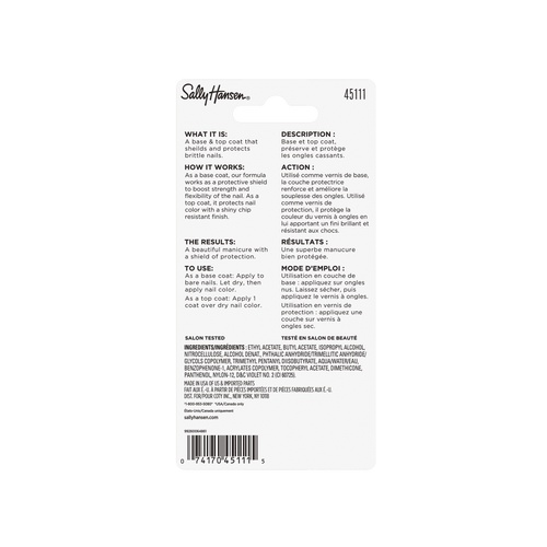Sally Hansen Ultimate Shield Base & Top Coat, Shatterproof, .45 fl oz, Protects Nails EasyOptionXY LLC