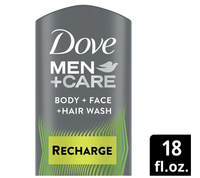Dove Men+Care 3 in 1 Recharge Post-Workout Liquid Body Wash with Menthol For Men; 18 oz EasyOptionXY LLC