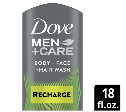Dove Men+Care 3 in 1 Recharge Post-Workout Liquid Body Wash with Menthol For Men; 18 oz EasyOptionXY LLC