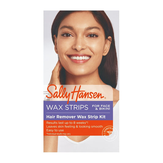 Sally Hansen Hair Remover Wax for Face, Body, and Bikini, Pack of 34 Wax Strips, Salon Quality Results EasyOptionXY LLC