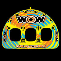 WOW Sports Macho 1-3 Person Towable Water Tube For Pool and Lake (16-1030) Jupiter Gear