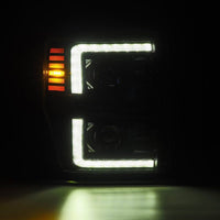 AlphaRex 08-10 Ford Super Duty/Excursion PRO-Series Halogen Projector Headlights Alpha-Black OffRoadUSA.com