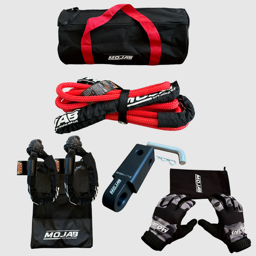 UTV/ATV Essential Recovery Kit ( 6 items + 2 storage bags+ 1 Velcro tape) *Lifetime Warranty MOJAB OFFROAD