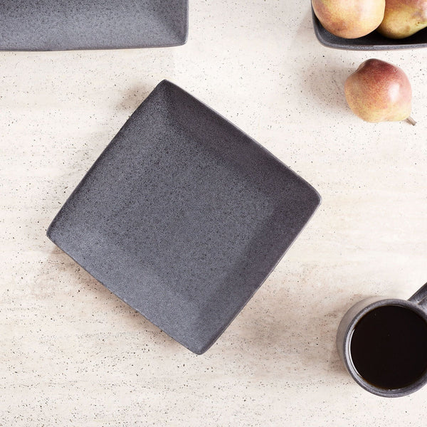 Better Homes & Gardens Dark Gray Square-Shaped Stoneware Salad Plate EasyOptionXY LLC