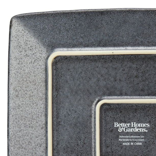 Better Homes & Gardens Dark Gray Square-Shaped Stoneware Salad Plate EasyOptionXY LLC