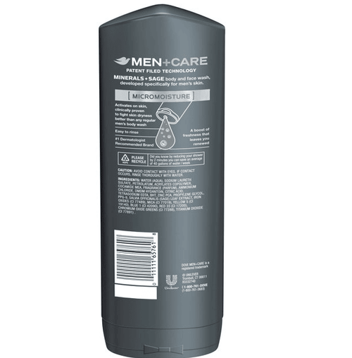 Dove Men+Care Elements Minerals and Sage Body Wash; 18 fl. Oz. EasyOptionXY LLC