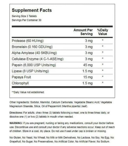 American Health Super Papaya Enzyme Plus 90 Chewable EasyOptionXY LLC