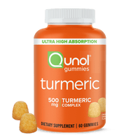 Qunol Turmeric Curcumin Gummies, 500mg, Ultra High Absorption, Joint Support Herbal Supplement, 60 Count EasyOptionXY LLC