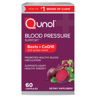 Qunol Blood Pressure Support Capsules, 1180mg, Beets, CoQ10, and Grape Seed, 60 Count EasyOptionXY LLC