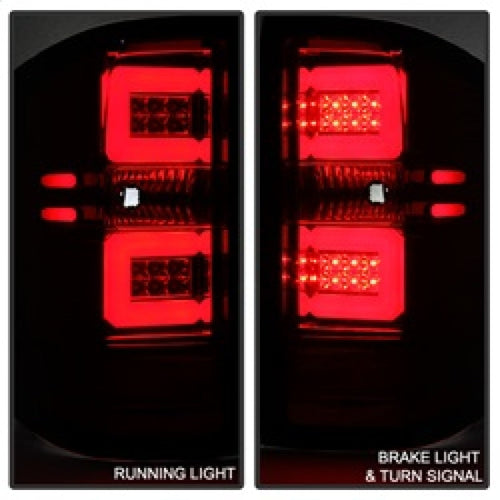 Spyder Chevy 1500 14-16 Light Bar LED Tail Lights Red Clear ALT-YD-CS14-LBLED-RC OffRoadUSA.com