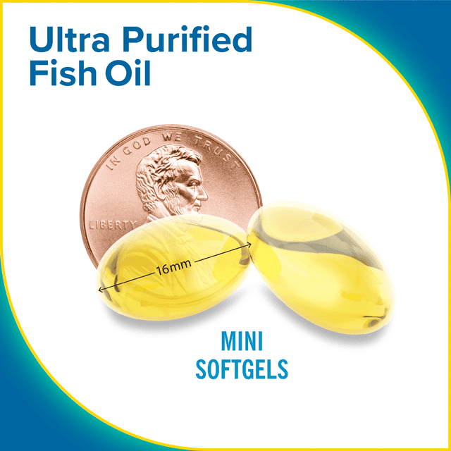 Qunol Mini Omega-3 Fish Oil (60 count) Heart Health Support With 1000mg Wild Caught Omega-3 Fatty Acids (Including EPA & DHA) EasyOptionXY LLC
