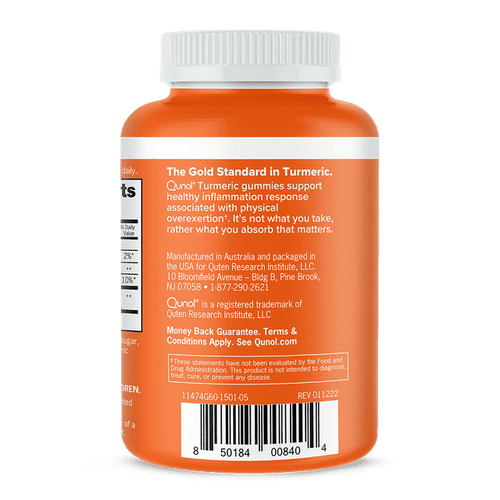 Qunol Turmeric Gummies, 500mg, Ultra High Absorption, Joint Support Herbal Supplement, 60 Count EasyOptionXY LLC