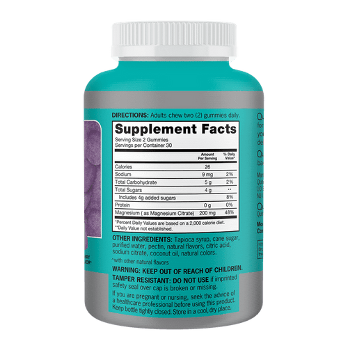 Qunol Magnesium Gummies, 200mg, High Absorption, Bone, Nerve, and Muscle Supplement, 60 Count EasyOptionXY LLC