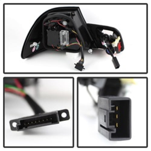 Spyder 04-06 BMW E46 2Dr (Coupe ONLY No Conv.) Lgtbar Styl LED Tail Lghts Blk ALT-YD-BE4604-LBLED-BK OffRoadUSA.com