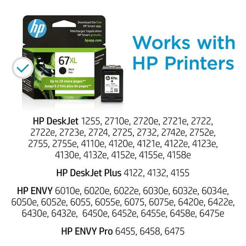 HP 67XL Black Original Ink Cartridge (3YM57AN) EasyOptionXY LLC