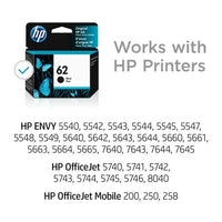 HP 62 Black Original Ink Cartridge (C2P04AN) EasyOptionXY LLC