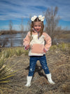 Blush Pink Sherpa Pullover - Fuzzy Warm Comfort Sweatshirt Keep the Littles Wild