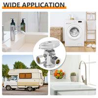 10 Pcs 1/2" FIP x 3/8" OD Compr. x 3/8" OD Compr. Dual Angle Stop Valve, Multi Turn (Lead Free) Plumbingsell