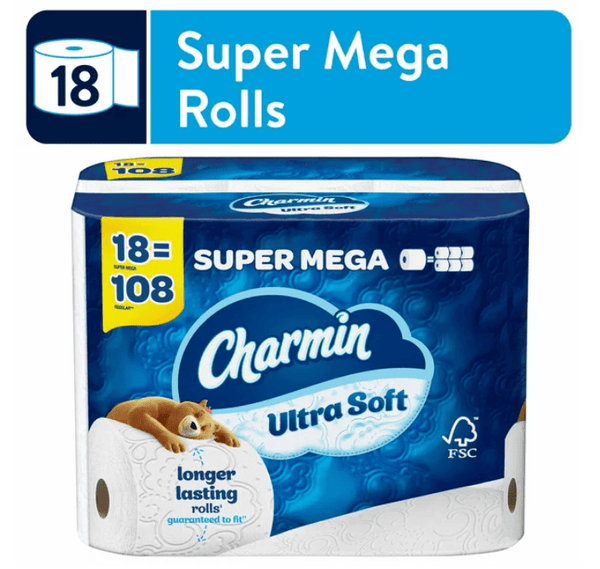 Charmin Ultra Soft Toilet Paper, 18 Super Mega Roll EasyOptionXY LLC