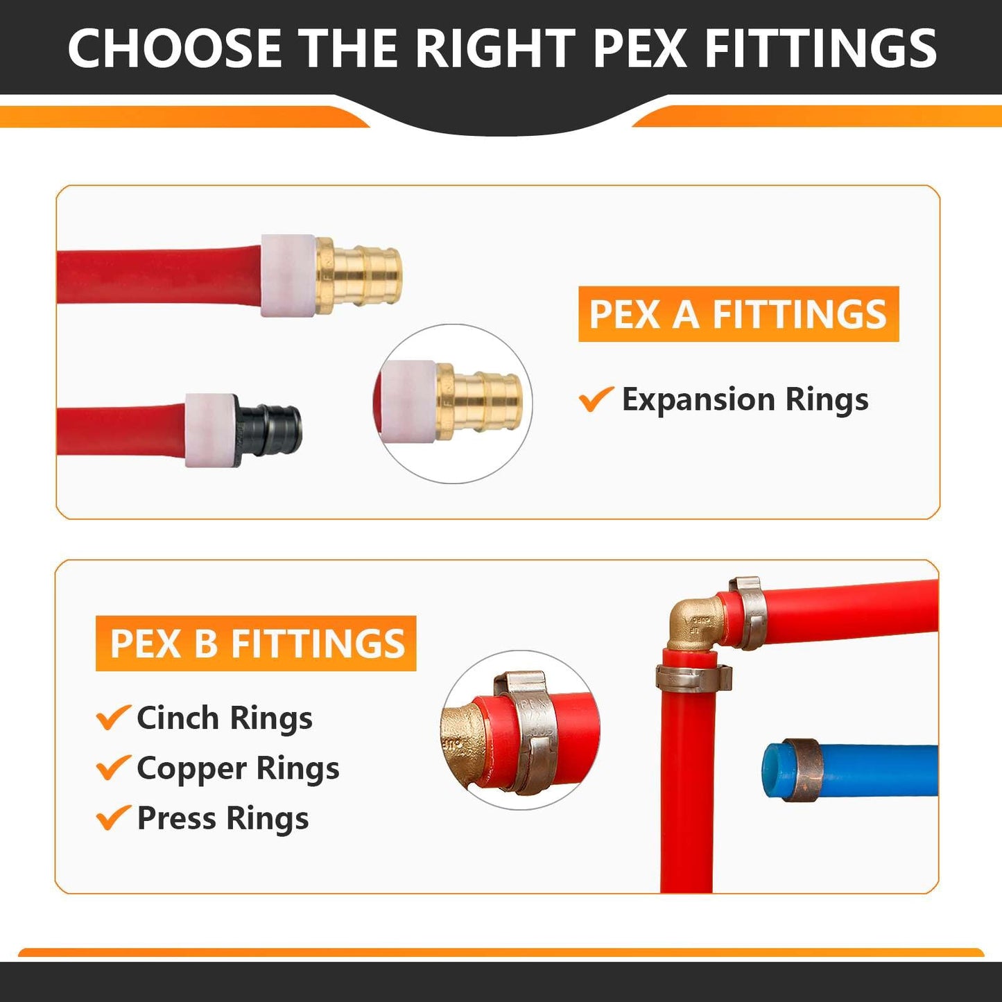 PEX A Expansion 3/4" x 1/2" Female NPT Drop Ear Elbow (Lead Free)