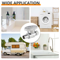 10 Pcs 1/2" PEX Crimp x 1/4" OD Compr. Straight Stop Valve, 1/4 Turn (Lead Free) Plumbingsell