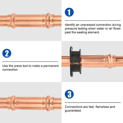EFIELD Press Crimping Tool, with 1/2" 3/4" 1" Jaw For Propress Copper ittings And Copper Tube Connectionith 360 Degrees Rotating Head Plumbingsell