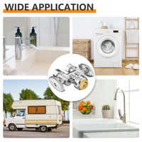 10 Pcs 1/2" Push Connect x Dual 3/8" OD Compr. Compr. Straight Stop Valve, 1/4 Turn (Lead Free) Plumbingsell