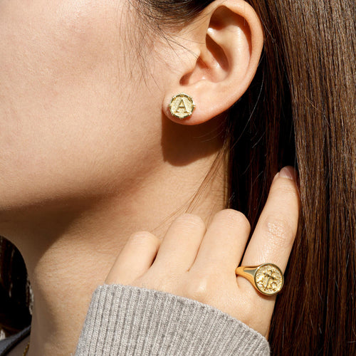 Alpha Omega Stud Earrings vanimy