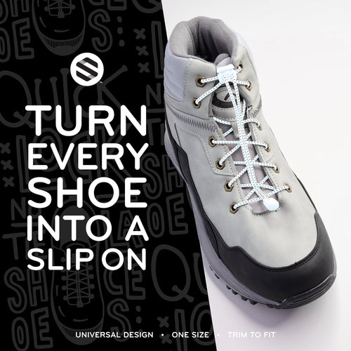 Black Quick Lock No Tie Elastic Shoelaces The Original Stretchlace