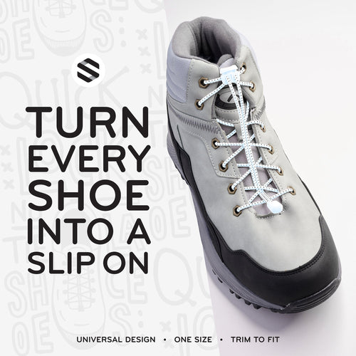 White Quick Lock No Tie Elastic Shoelaces The Original Stretchlace