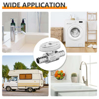 1/2" PEX Crimp x 1/2" PEX Crimp Straight Stop Valve, 1/4 Turn (Lead Free) Plumbingsell