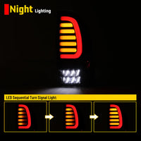 Winjet 2005-2015 Toyota Tacoma LED Sequential Tail Light w/Yellow Turn Signal - Chrome / Red OffRoadUSA.com