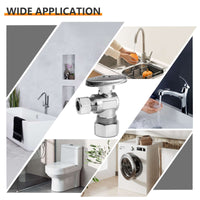 10 Pcs 1/2" Nominal (5/8" OD) Compr. x 3/8" OD Compr. Angle Stop Valve, 1/4 Turn (Lead Free) Plumbingsell