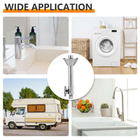 1/2" Sweat x 3/8" OD Compr. Straight Stop Valve, w/5" Straight Extension, 1/4-Turn (Lead Free)