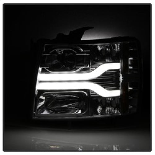 Spyder Chevy Silverado 1500 07-13 Version 3 Projector Headlights - Chrome PRO-YD-CS07V3-LBDRL-C OffRoadUSA.com