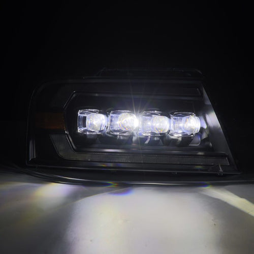 AlphaRex 04-08 Ford F150 / 06-08 Lincoln Mark LT NOVA-Series LED Projector Headlights Black OffRoadUSA.com