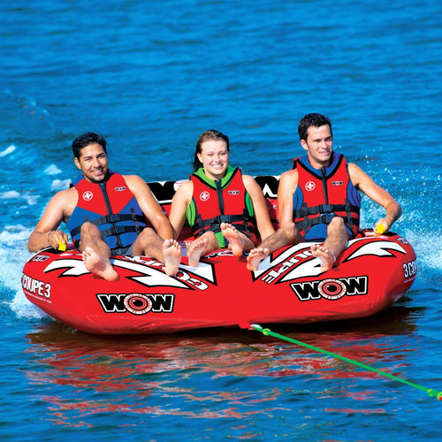 WOW Sports 3 Person Coupe Cockpit Towable Water Tube For Pool and Lake (15-1040) Jupiter Gear
