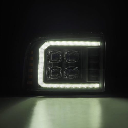 AlphaRex 05-07 Ford Super Duty/Excursion NOVA-Series LED Projector Headlights Black OffRoadUSA.com