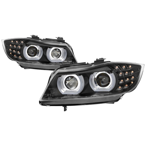 Spyder 09-12 BMW E90 3-Series 4DR HID w/ AFS Only - LED Turn - Black - PRO-YD-BMWE9009-AFSHID-BK OffRoadUSA.com