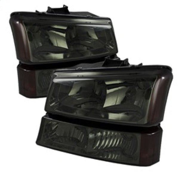 xTune Chevy Silverado 2500HD 03-06 Crystal Headlights w/ Amber Lights Smoke HD-JH-CSIL03-AM-SM-SET OffRoadUSA.com