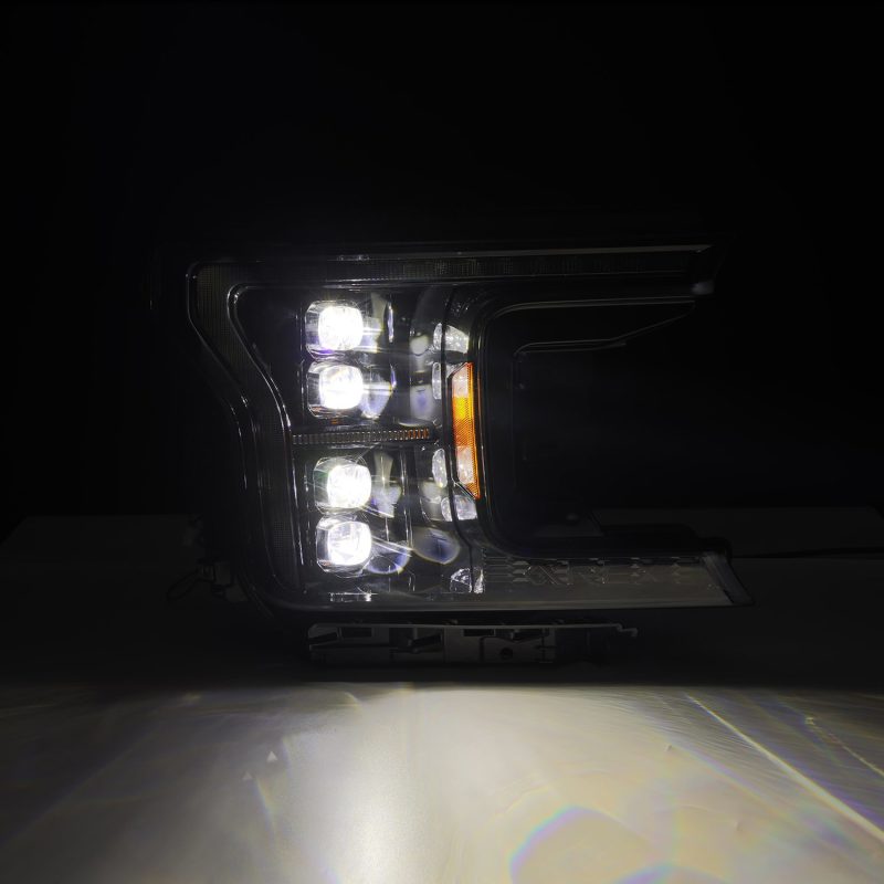 AlphaRex 18-20 Ford F150 (MK II 14th Gen Style) NOVA-Series LED Projector Headlights Alpha-Black