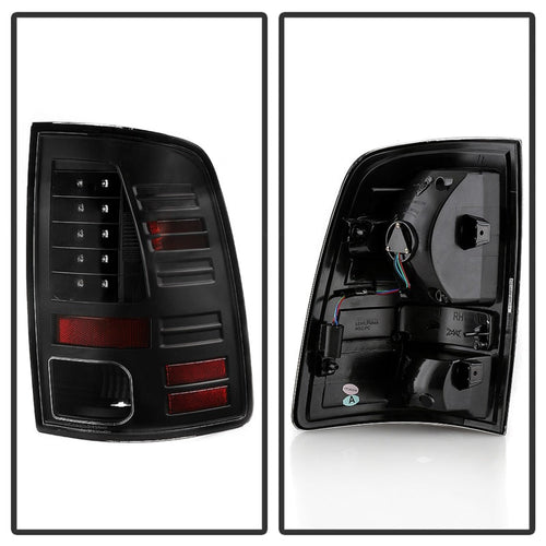 Spyder 13-18 Dodge Ram 2500/3500 LED Tail Lights LED Model Only - All Black (ALT-YD-DRAM13-LED-BKV2) OffRoadUSA.com
