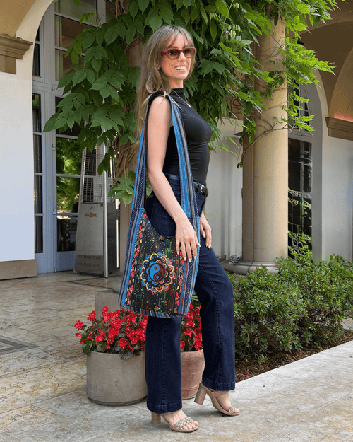 Kathmandu Collection Yin Yang Print Hobo Bag Jupiter Gear