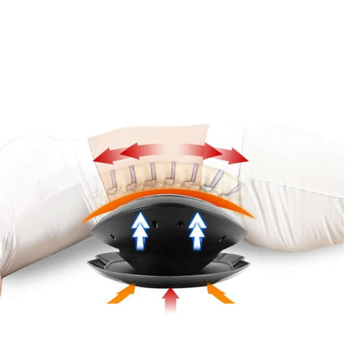 Bella2Bello Wilton Professional Lower Back Stretcher & Massager with Heat Function (Black) US-10374 Jupiter Gear