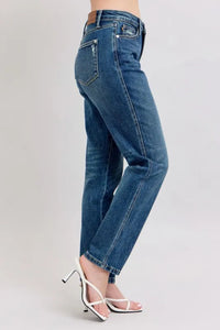 Judy Blue Full Size High Waisted Rigid Magic Non-destroy Straight Leg Jeans HTO Apparel